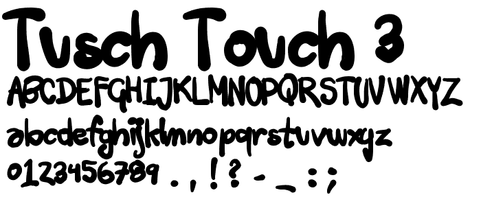Tusch Touch 3 font